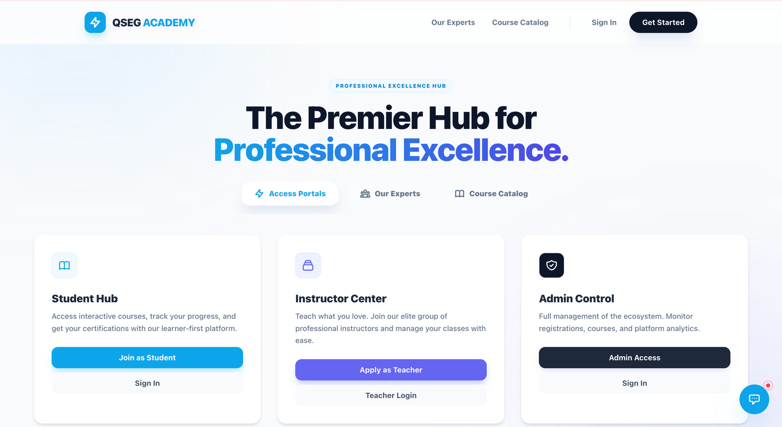 QSEG Academy Interface