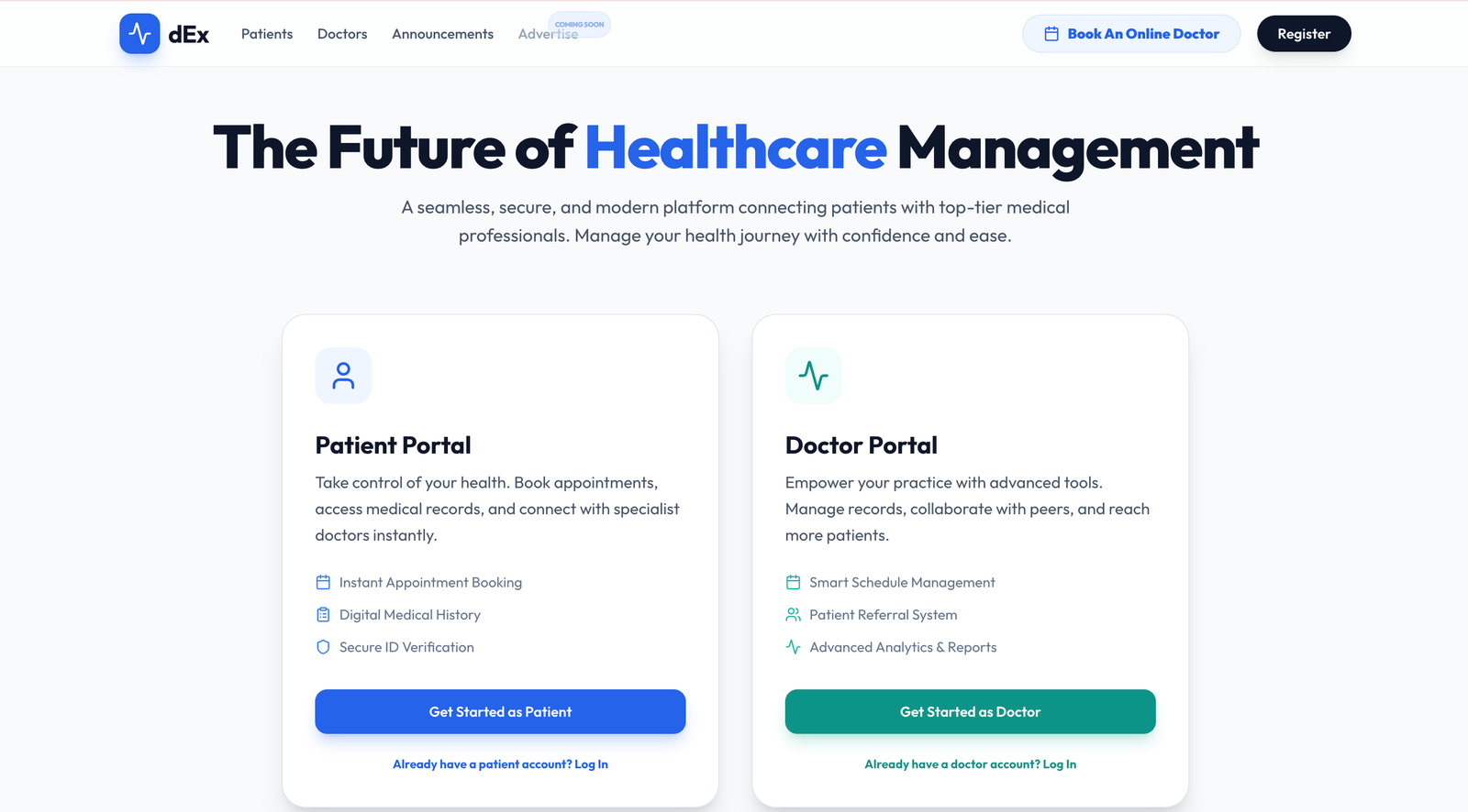 dEx Healthcare Interface